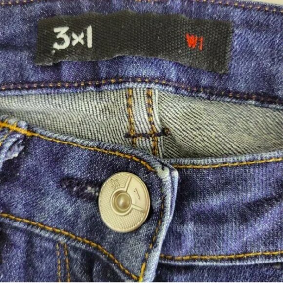 3x1 Women Blue Low Rise Skinny Denim Jeans Size 24 - Picture 7 of 10